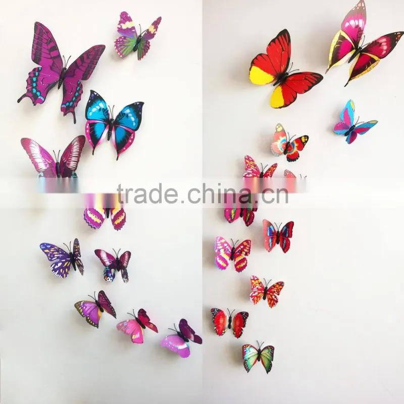 Butterfly cut out pattern removable home wallpaper Art DIY kids room decoration 3d wall stickers