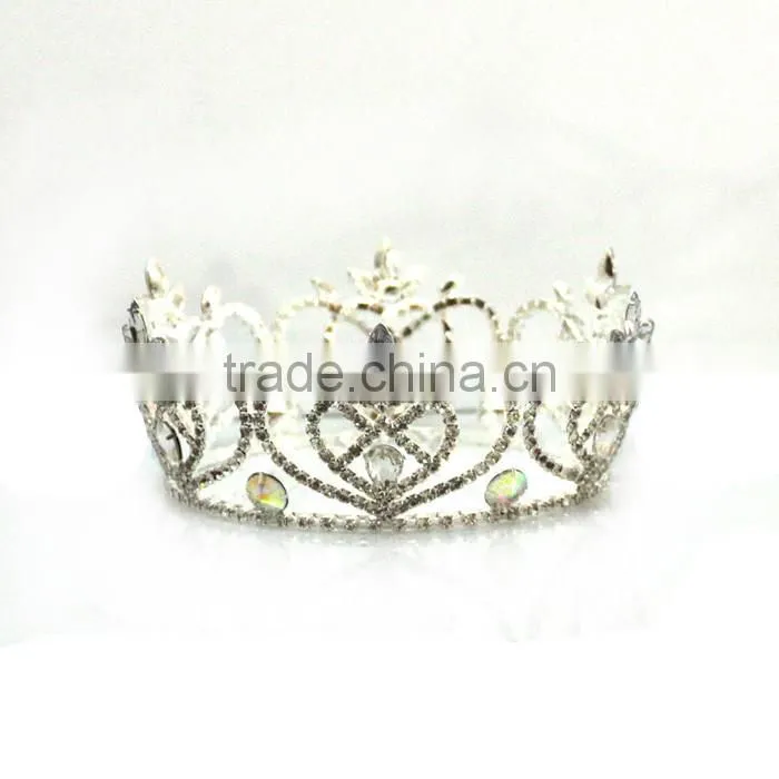Big Fashion Pageant Ornament Rhinestone Crown for sale