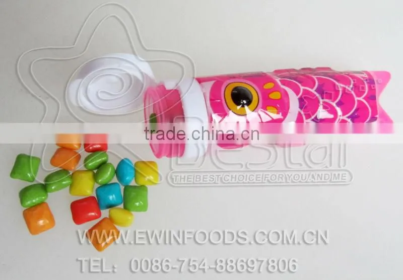 Funny Fish Bottle shape Fruit Flavor Bubble Gum