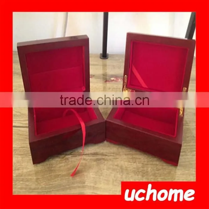 UCHOME Practical Artistic Gold Foil Plated Poker Playing Card Wooden Box Case For Present Gift