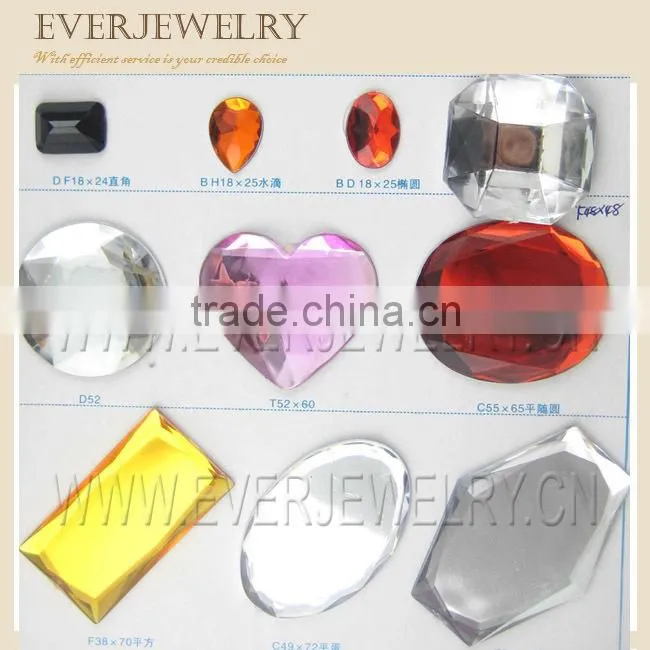 crystal color acrylic rhinestone