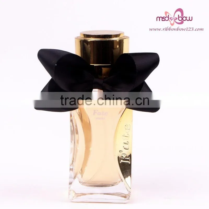 Latest nail art designs bottle decoration ribbon flower
