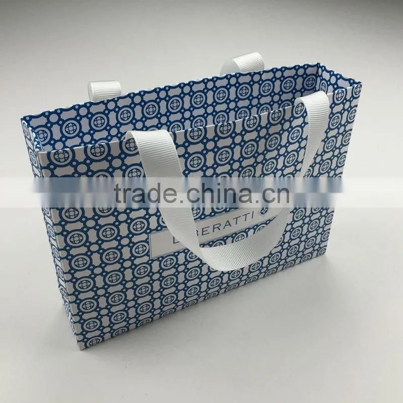Custom logo printes Luxury Shopping Paper Bag Manufacturer with handles
