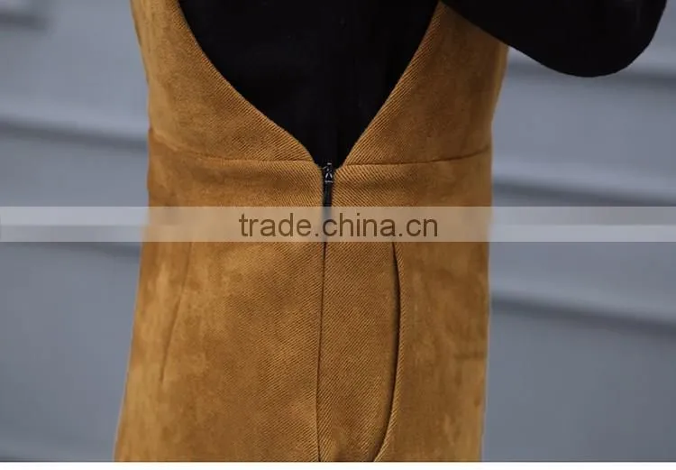 2016 manufacturer autumn-wear fashionable 100% cotton ladies dress with strap