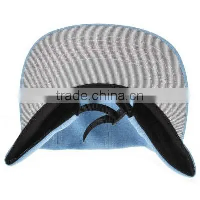 Wholesale plain custom cheap blank denim 5 panel cap