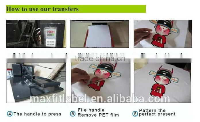 high elasticity screen garment label transfer