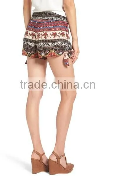 Bohemain hippie printed shorts African vintage women plus size shorts