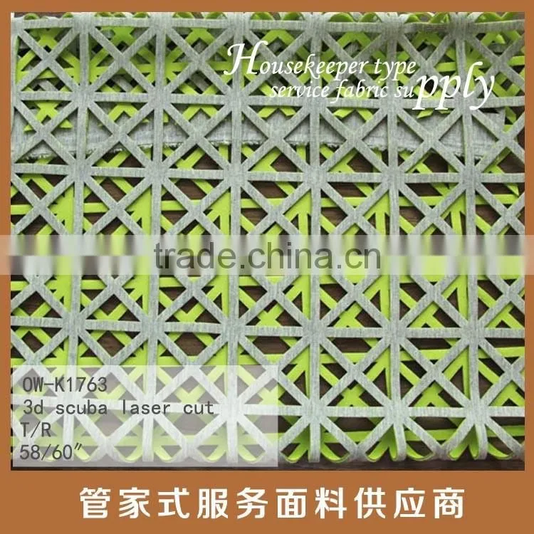 POLY AND RAYON 3D SCUBA LASER CUT FABRIC