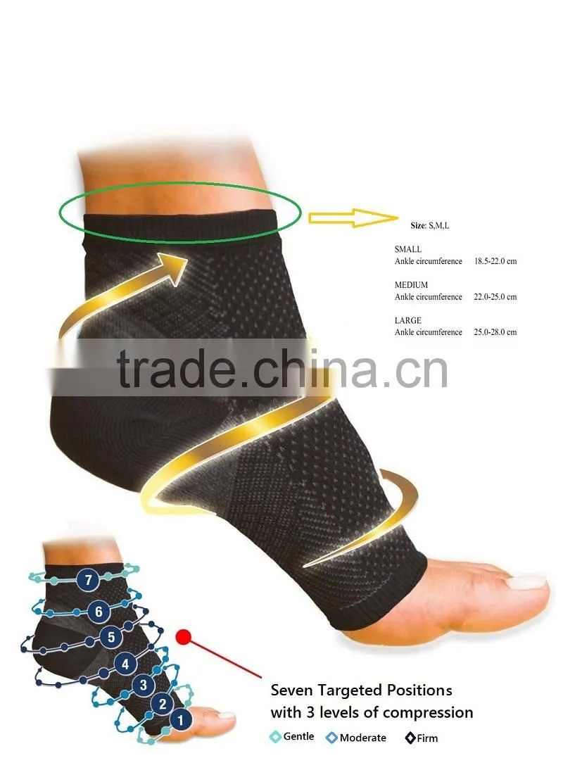 customized private labelling Plantar Fasciitis compression ankle sock