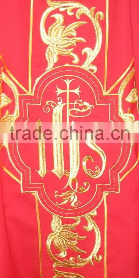 China factory supply white clergy surplice robe gown acrylic church textile