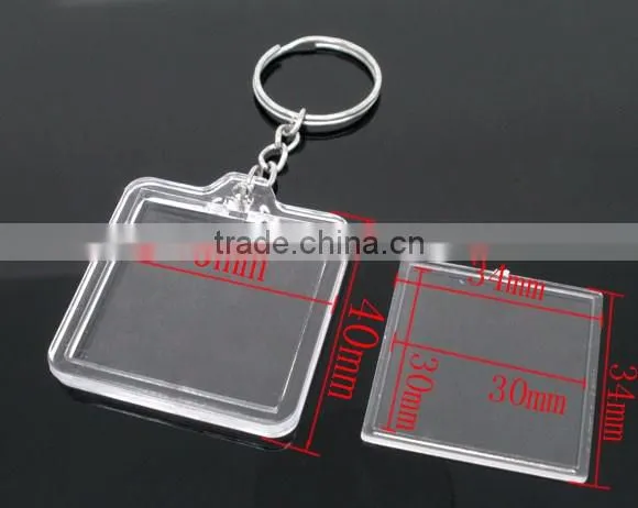 Key Chain With Transparent Acrylic Picture Frames Keychain