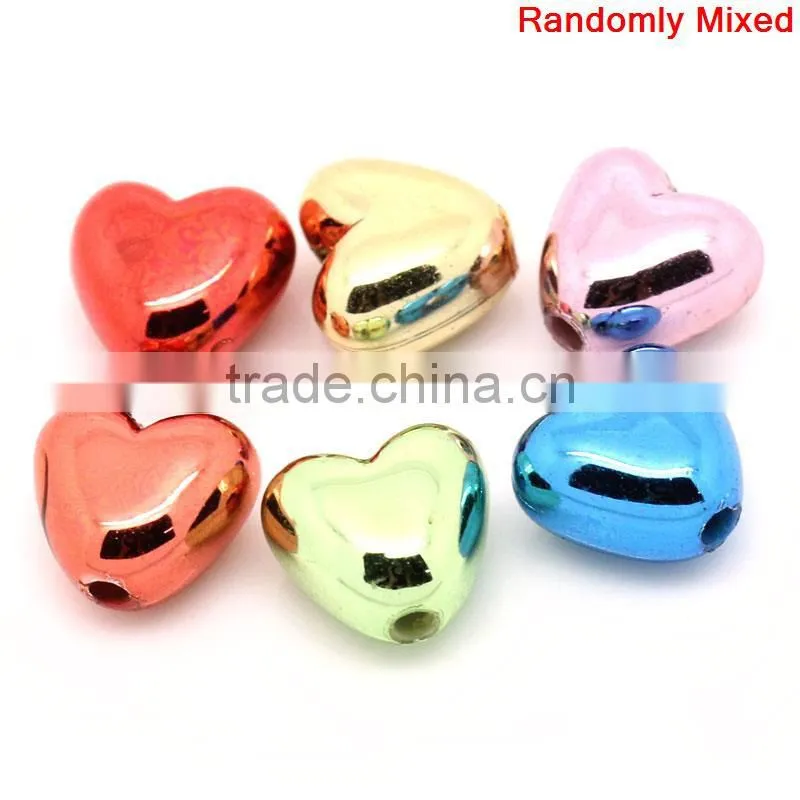 Valentines Gift Christmas Heart At Random Acrylic Charm DIY Beads