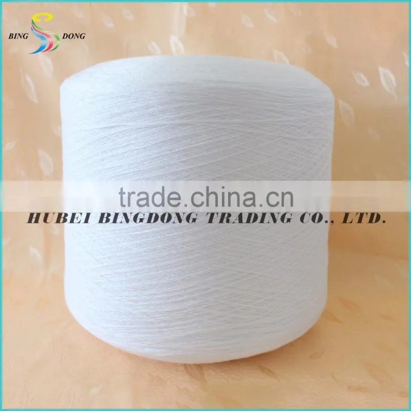 45s/2 stock lot raw white 100% virgin spun polyester yarn