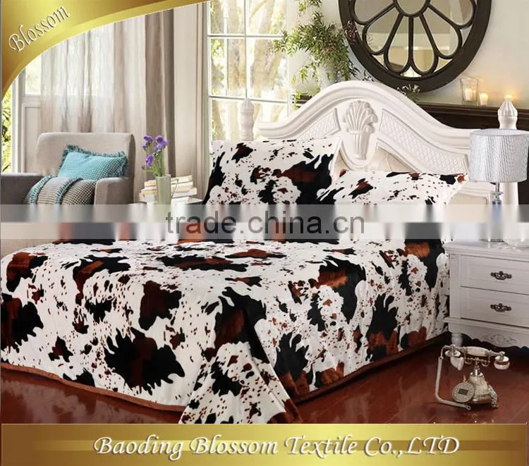 Microfiber Blanket HRM Printed Fleece Blanket Double Ply Bedding Blanket Cloudy Printing Fleece Quilt