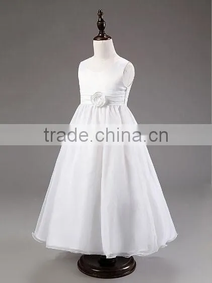 White Tulle Flower Girl Dresses Princess Pageant Party Birthday Wedding Dresses