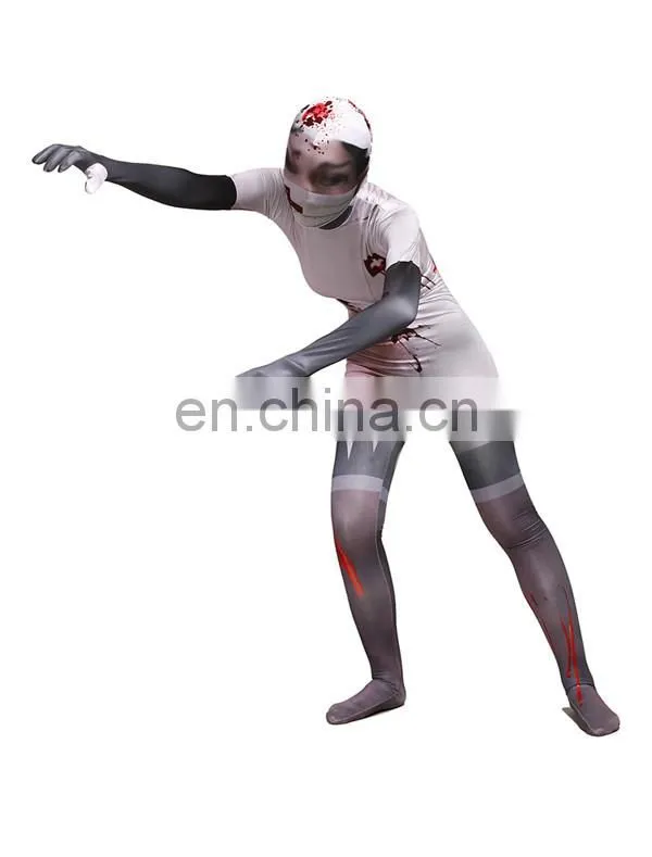 White Doctor Nurse Cosplay Costume Spandex Skin Suit