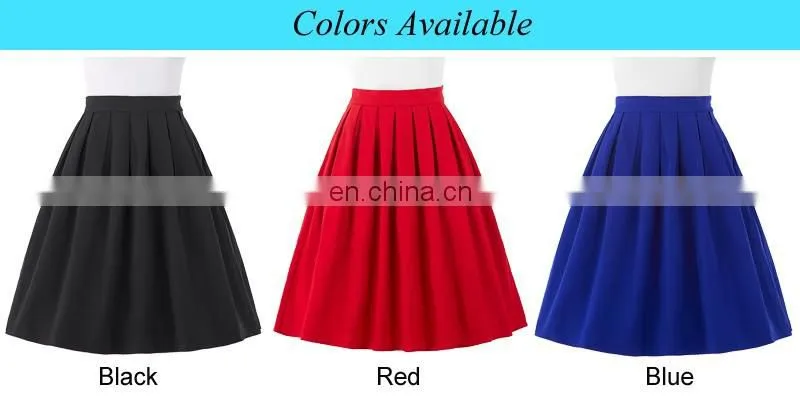 Belle Poque Red Vintage Skirts Pinup 50S 60S Skirts Summer BP000154-2