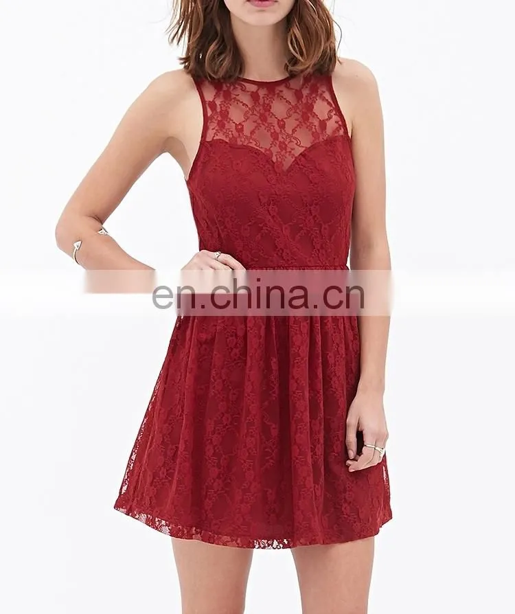 lace beautiful sleeveless elegant dress