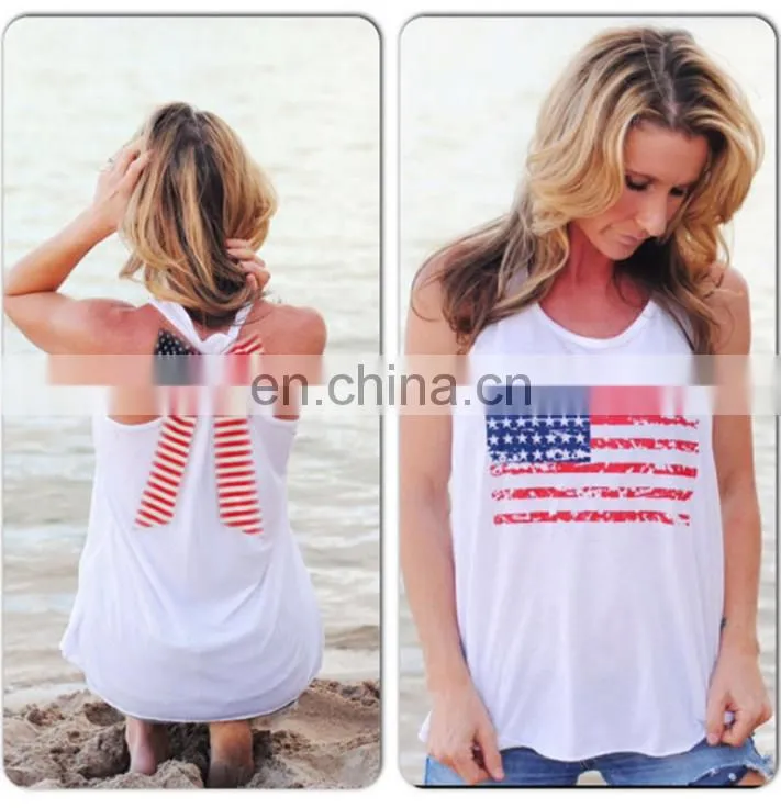 2016 Hot sale flag pattern sleeveless waistcoat with bowknot