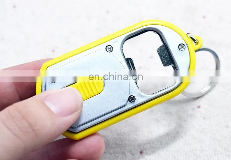 Souvenir Metal Keychain Bottle Opener With LED Light OEM Gift Flash light