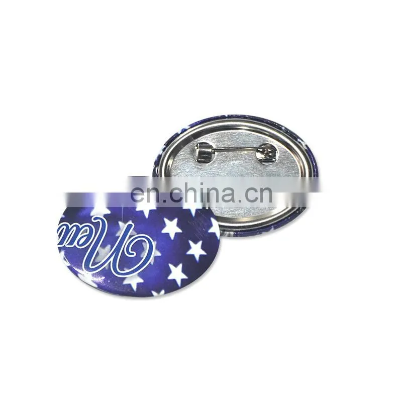 Metal safty pin back advertising promotions tin button badge