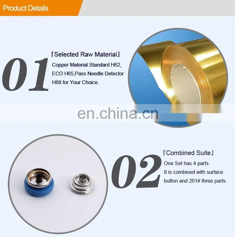 Round Plastic Nylon Cap Shank Snap Button for Coat BM10804