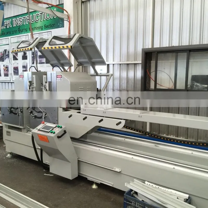 Latest Window and Door Making Machine CNC Control Automatic Double Head Cutting Saw for Aluminum Profile