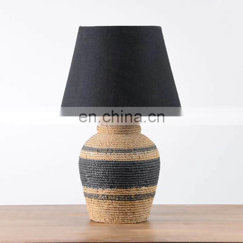 Antique rope pattern desk lamp and cement table lamp