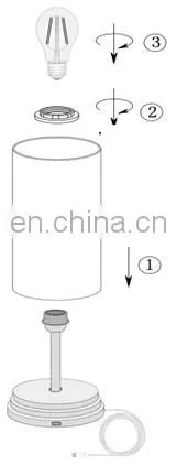 Restaurant table lamp led warm white romantic dinner light
