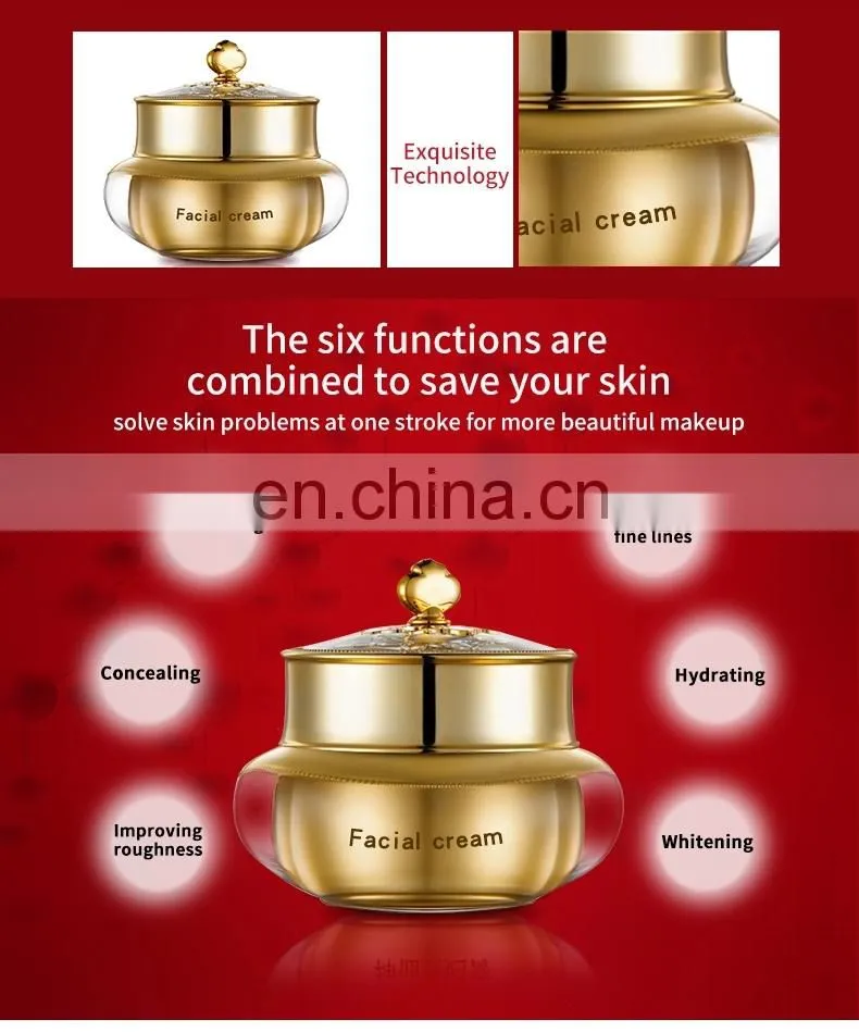 Cosmeceutical OEM Herbal Facial Moisturizing Cream Golden Pearl Face Cream For Skin Whitening