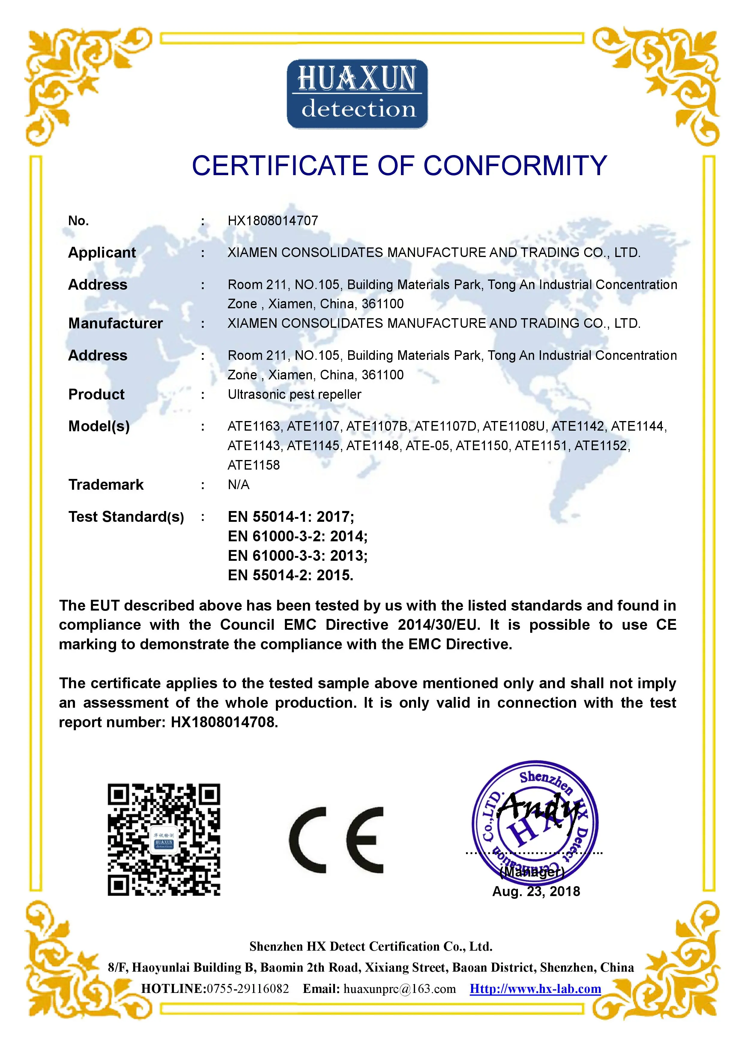 CE certificate
