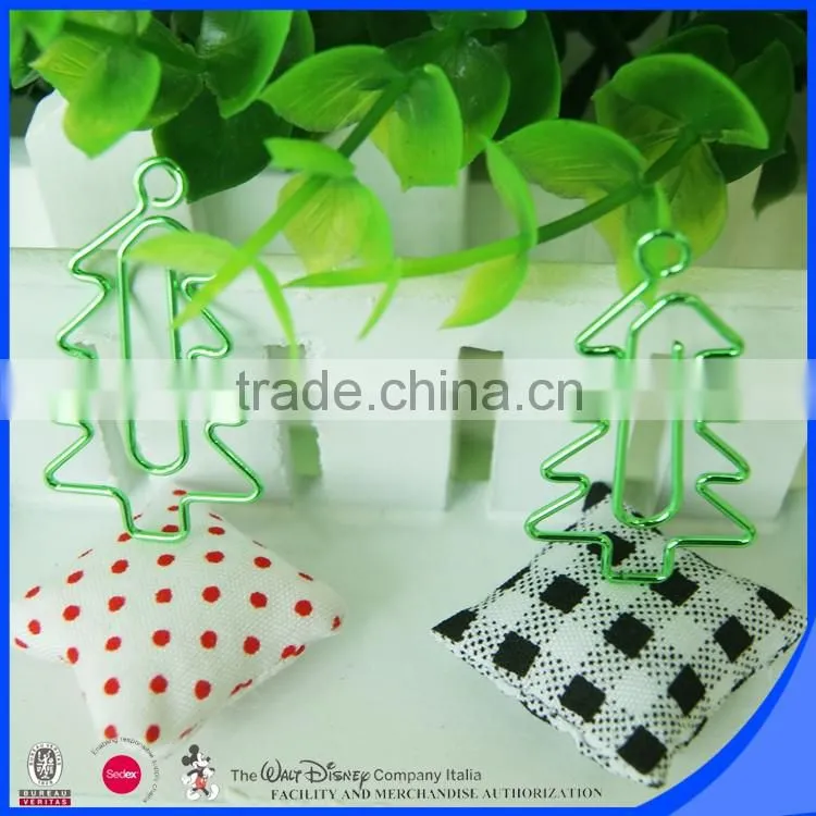 Cheaper price customized christmas shape paper clip