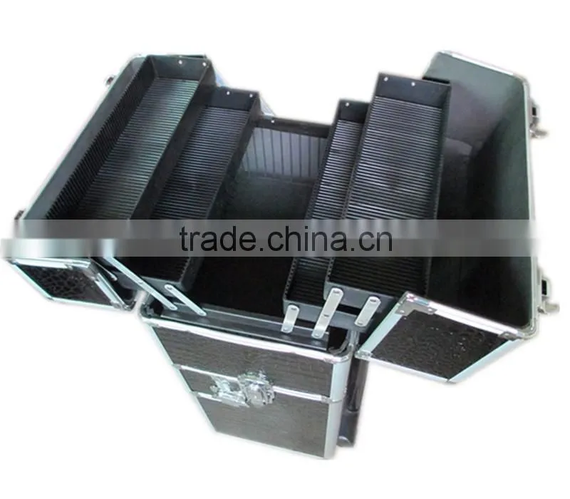 professional cosmetic trolley cases for hard train case with nail beauty