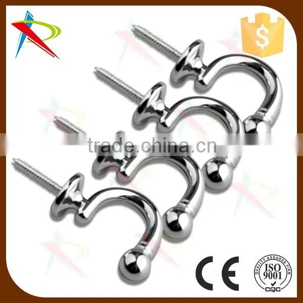 New Fashion Bronze Curtain Tie Back Hooks half-opened Anti Rust W/ Screws