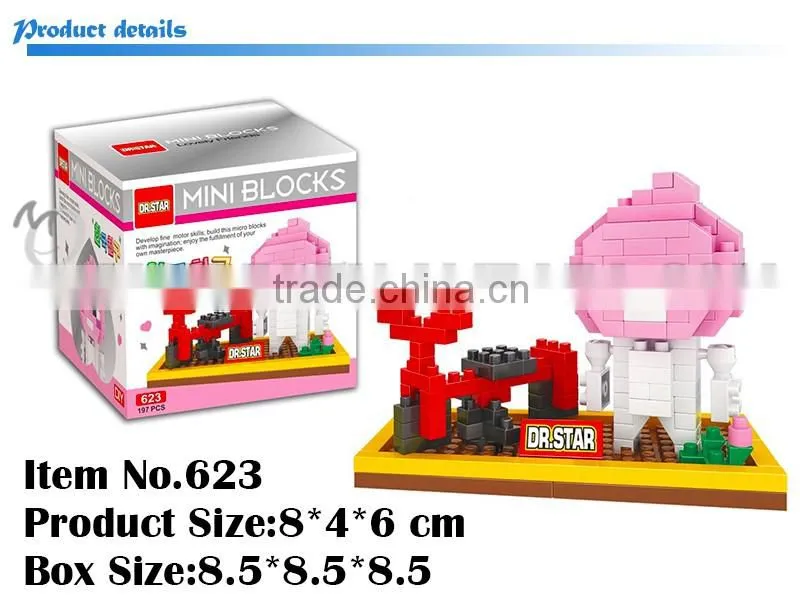 Mini Qute DR.STAR kawaii 6 styles korea expression package plastic building block cartoon model education educational toy