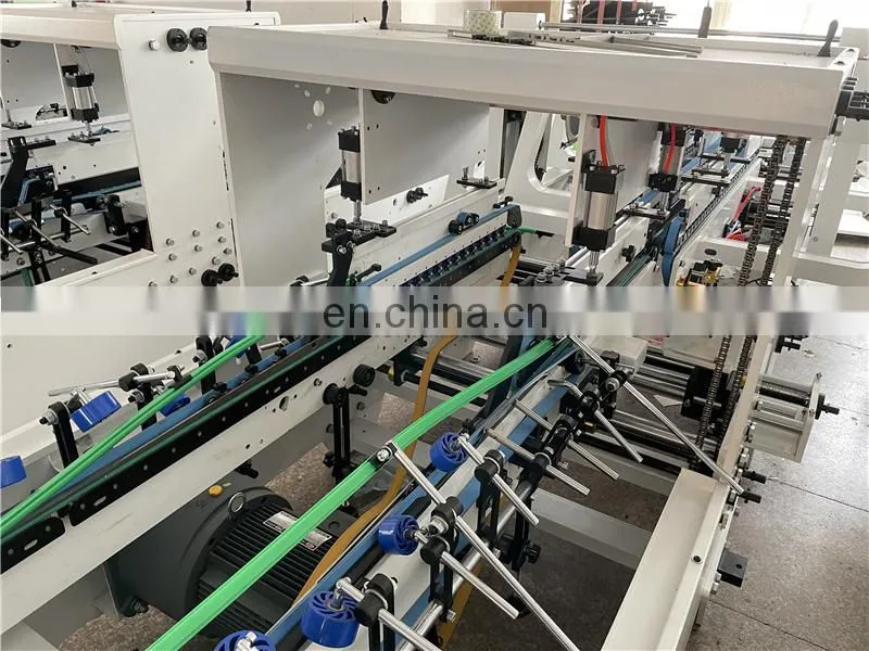 GDFG900 high speed carton paperboard silk stocking candy box folding gluing machine, Automatic Crash Lock Bottom Folder Gluer
