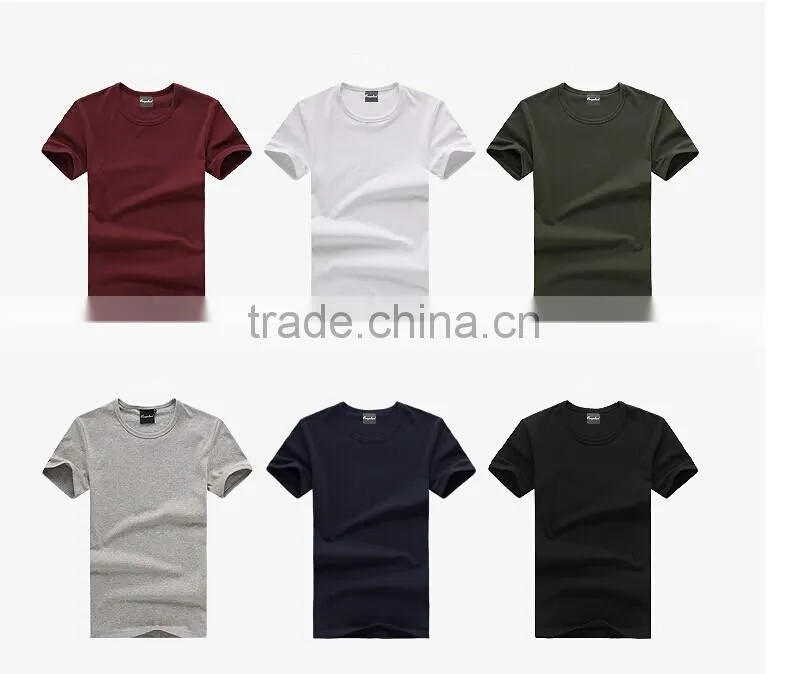 High Fashion 100% Cotton Men Blank T Shirts Bulk Buy from Knit Garments Factory in China