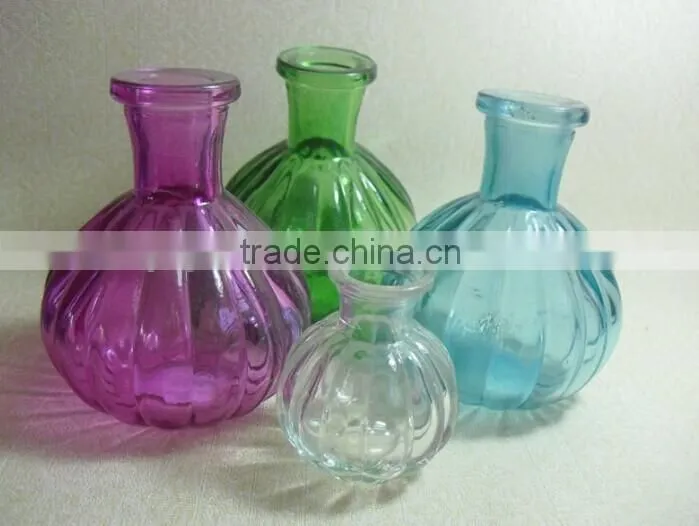 orange colour glass aromatherapy diffuser bottle