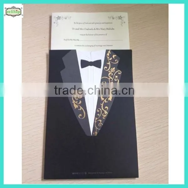 2014 high quality luxurious wedding invitation