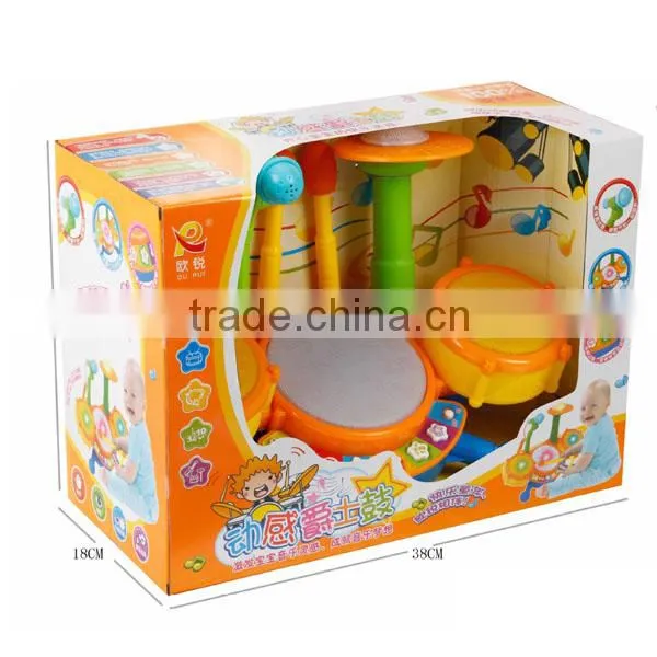 Preschool education toys, jazz drum toy, with light and music
