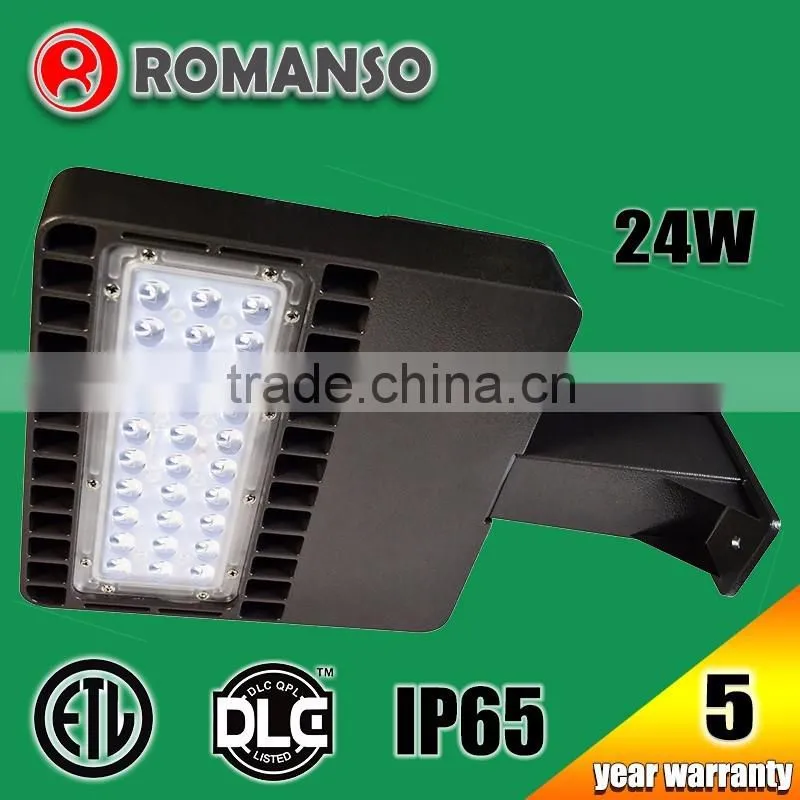 Factory high power 24w led parking lot light with DLC ETL listed