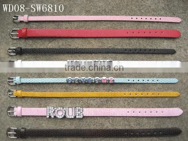 6mm, 8mm and 10mm Snakeskin Style PU Leather Wrist Bands