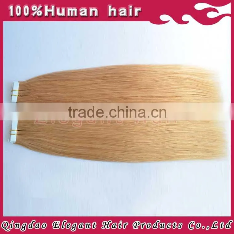 7A cheap blonde curly tape hair extensions