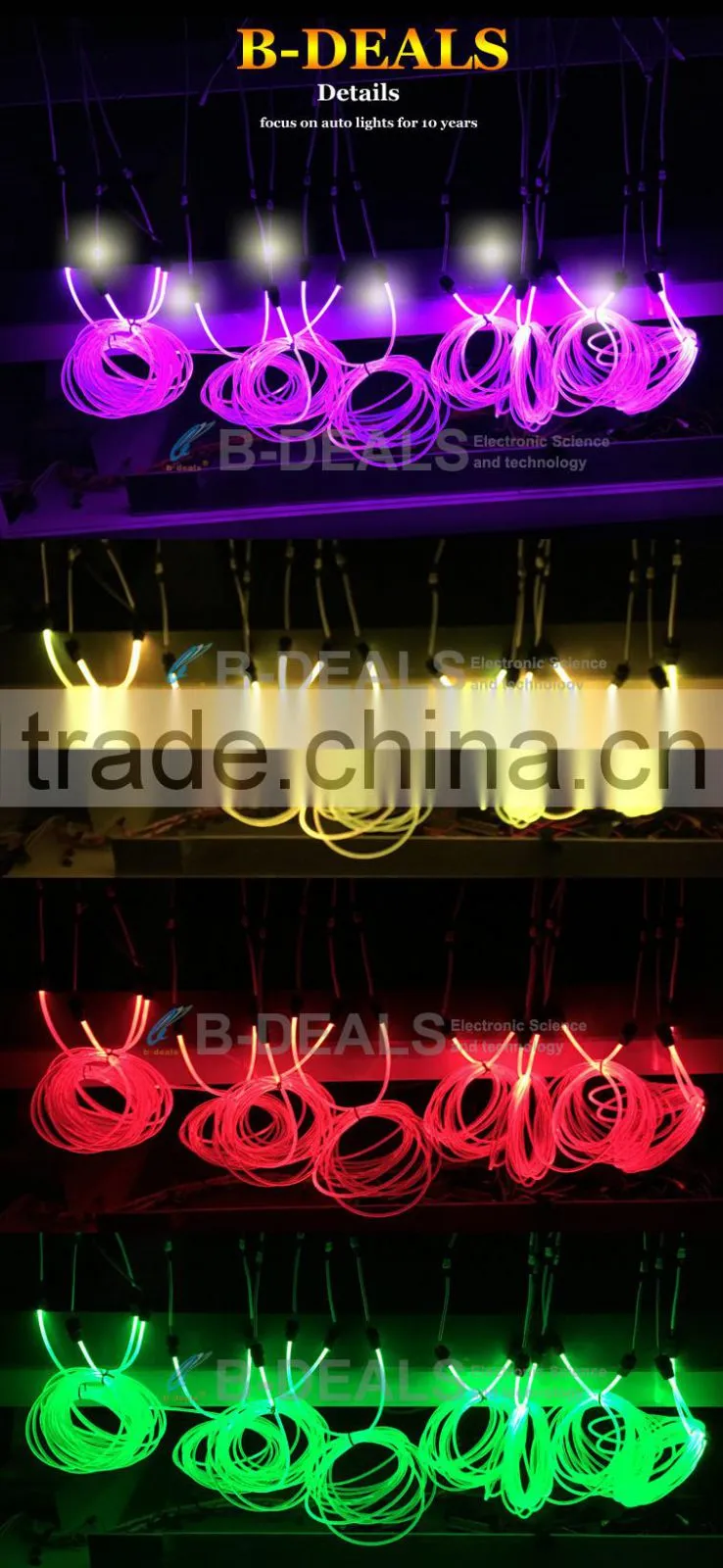 12V super bright RGB color changing Car Interior Accent Lighting 3MM fiber atmosphere decoration light