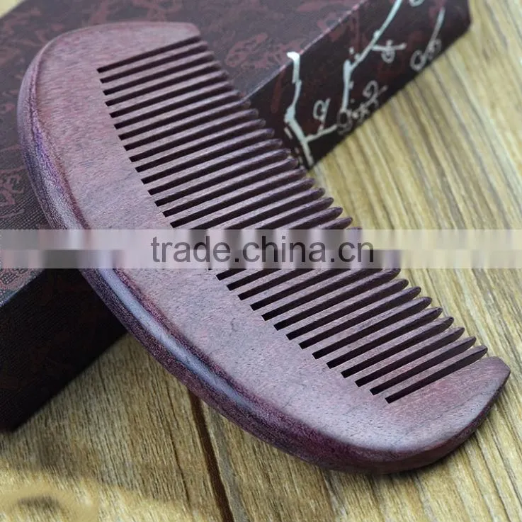 Natural Fine Tooth Peach Wood No-static Massage Hair Comb