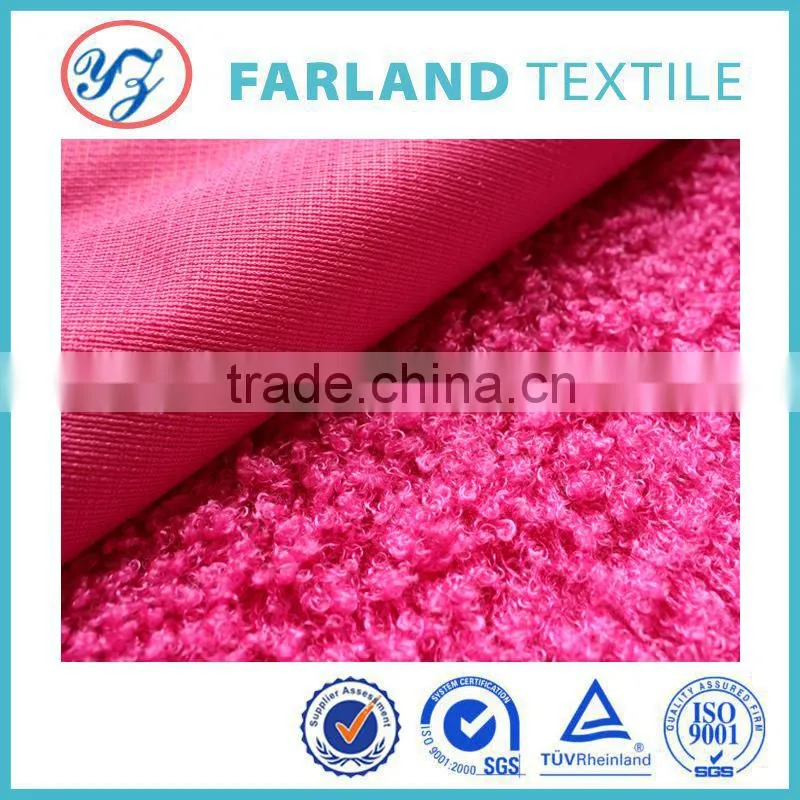 sheepfold velvet Loop Yarns Fabric 2015design chinese clothing fabric