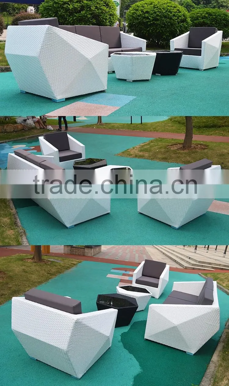 Furniture Slipcovers For Rattan Furniture Creative Geometry Modern White Rattan Outdoor Furniture