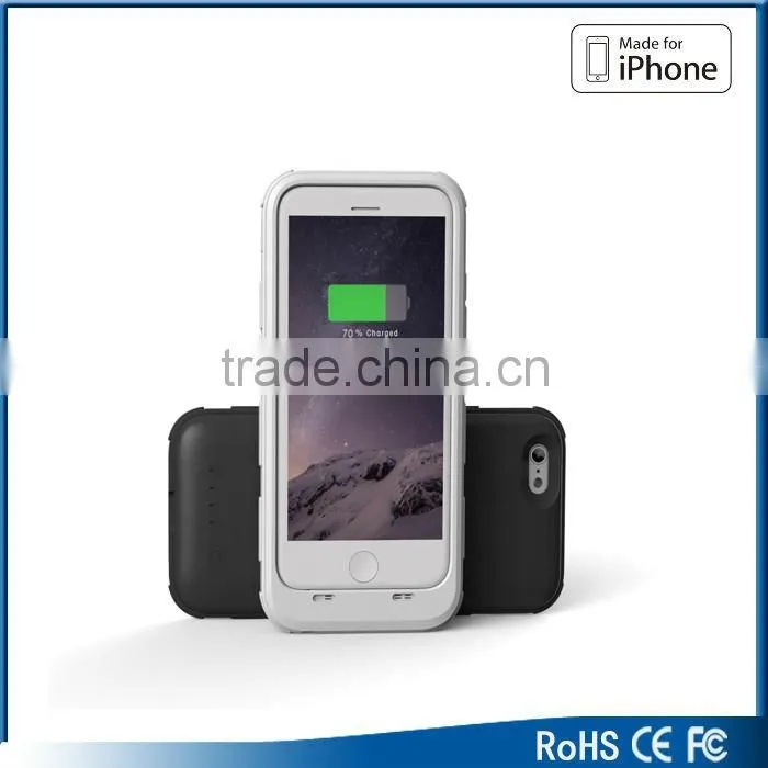 2016 New product white black gold 5v 1A 3200mAh Li-polymer mfi power bank case for iphone 6 6s