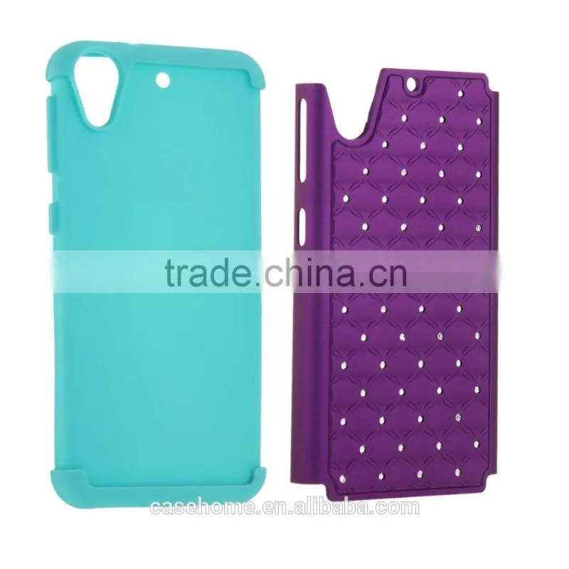 2016 New Glitter Diamond Tough Hybrid Shockproof Armor Cover Case For HTC Desire 626 626S