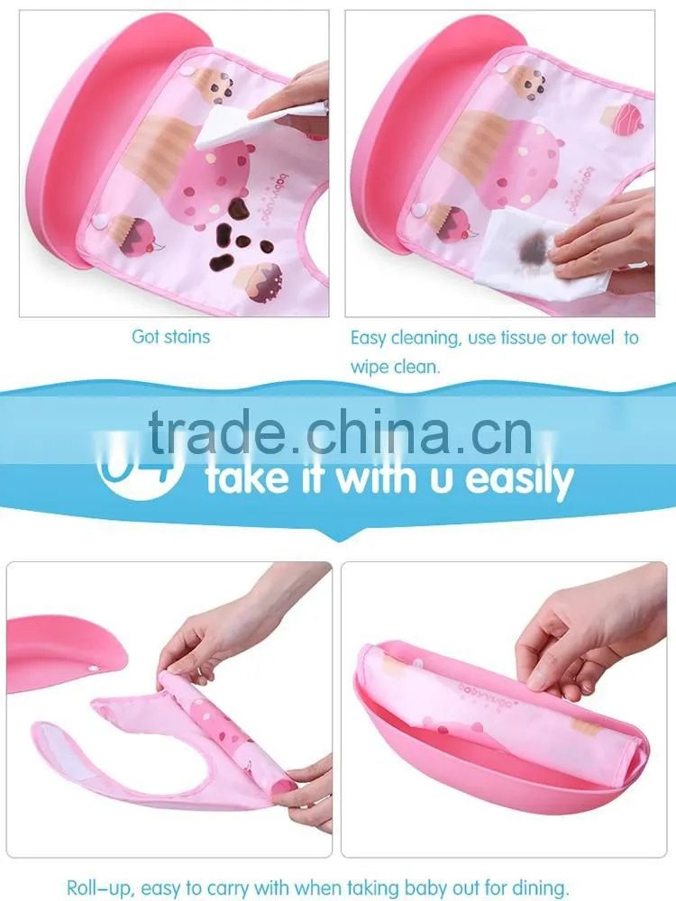 multi-functional colorful baby bib with cute design